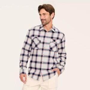 Woolrich x Target Men's M Medium Long Sleeve Plaid Flannel Button-Down Shirt NWT